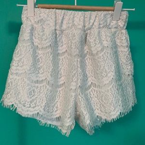 XS white shorts